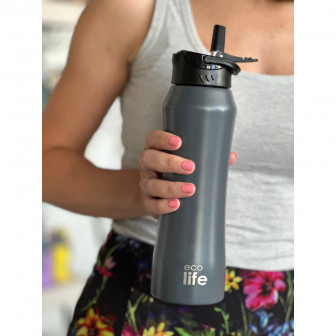 EcoLife Θερμός Μεταλλικό Ανοξείδωτο Grey Thermos 550ml EcoLife Θερμός Μεταλλικό Ανοξείδωτο Grey Thermos 550ml