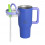 EcoLife Θερμός Ποτήρι Ανοξείδωτο 2 HandlesBlue Purple Με Καλαμάκι 900ml