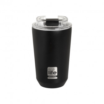 EcoLife Θερμός Ποτήρι Ανοξείδωτο Pure Black 360ml