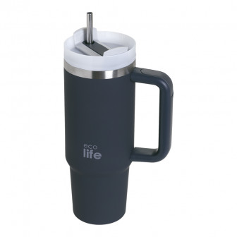 EcoLife Θερμός Ποτήρι Ανοξείδωτο Stormy Sea Με Καλαμάκι 900ml