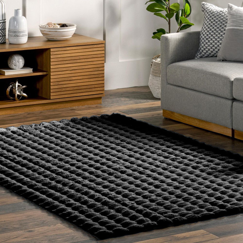 Arte Regal Χαλί Rabbit Black Γούνα Εσωτερικού Χώρου 140Χ200cm