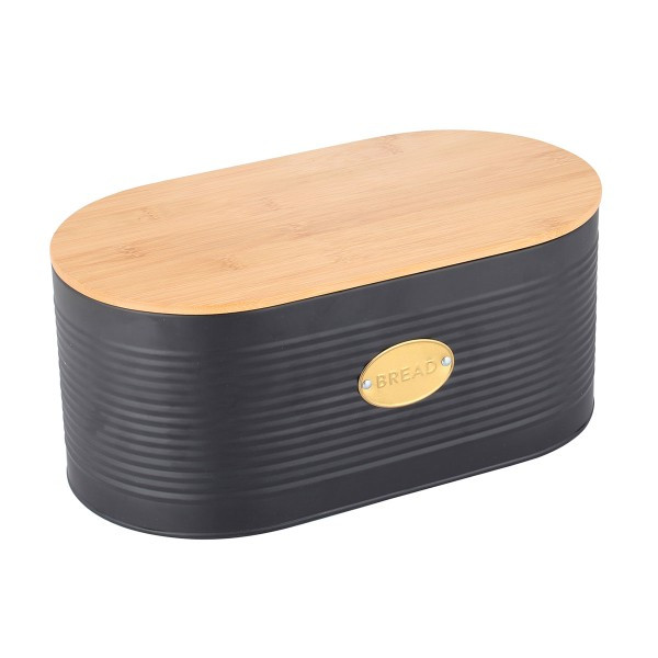 Διακοσμητικά και αξεσουαρ κουζίνας Kouzinika - ΣΗΜΑΝΤΙΚΟ: Σε περίπτωση διαφοράς τιμής από το κατάστημα ισχύει παντα και μόνο η τιμή του καταστήματος Arte Regal Ψωμιέρα Premium Black 34X18X14cm