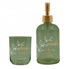 Art Regal Dispenser Kai θήκη Για Οδοντόβουρτσες Σετ 2τμχ Viola Green