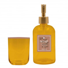 Art Regal Dispenser Kai θήκη Για Οδοντόβουρτσες Σετ 2τμχ Viola Yellow