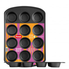 Fest Easy Bake Αντικολλητική Φόρμα Για Muffin 12 Θέσεων