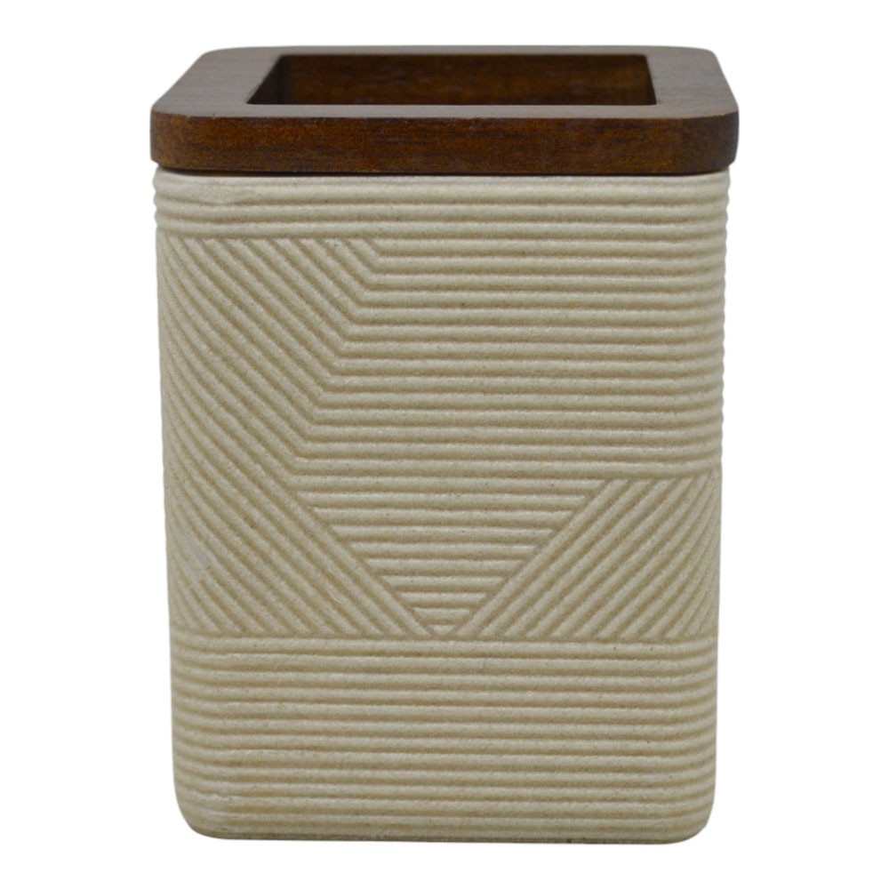 Θήκη Για Οδοντόβουρτσες Πολυεστερική Beige Acacia