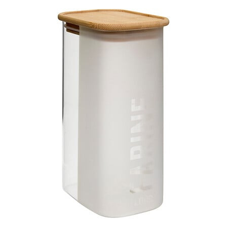 5Five Δοχείο Αποθήκευσης Flour Διάφανο Γυάλινο Με Καπάκ