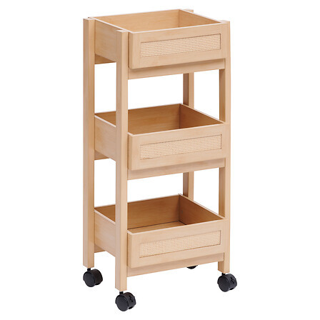 5FIVE SIMPLY SMART 5Five Ραφιέρα 3 Επιπέδων Ξύλινη MDF Με Ρόδες 39,6x30x85,5cm