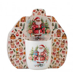 Χριστουγεννιάτικη Κούπα Πορσελάνης Santa 350ml Σε συσκευασία Δώρου