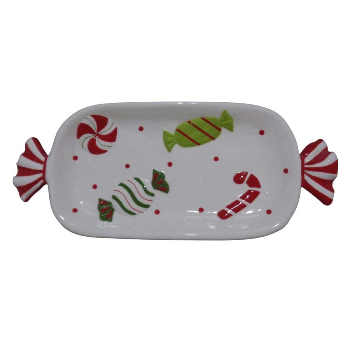 Χριστουγεννιάτικη Πιατέλα Κεραμική Candy 31cm