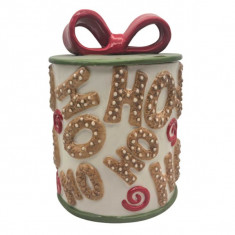 Χριστουγεννιάτικη Κεραμική Μπισκοτιέρα HoHo 21cm Χριστουγεννιάτικη Κεραμική Μπισκοτιέρα HoHo 21cm