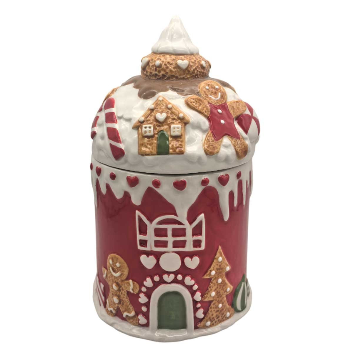 Χριστουγεννιάτικη Κεραμική Μπισκοτιέρα Home 26cm