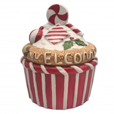 Χριστουγεννιάτικη Κεραμική Μπισκοτιέρα Candy 22cm Χριστουγεννιάτικη Κεραμική Μπισκοτιέρα Candy 22cm