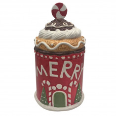 Χριστουγεννιάτικη Κεραμική Μπισκοτιέρα Merry Christmas 18cm Χριστουγεννιάτικη Κεραμική Μπισκοτιέρα Merry Christmas 18cm