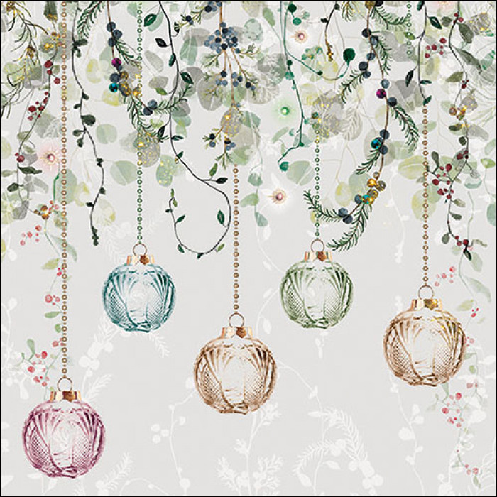 MARVA HOME Ambiente Χριστουγεννιάτικες Χαρτοπετσέτες Πολυτελείας 20Τμχ. Floral Christmas