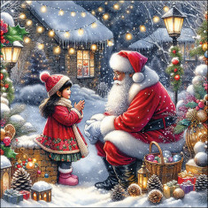 Ambiente Χριστουγεννιάτικες Χαρτοπετσέτες Πολυτελείας 20Τμχ. Talking Santa Ambiente Χριστουγεννιάτικες Χαρτοπετσέτες Πολυτελείας 20Τμχ. Talking Santa