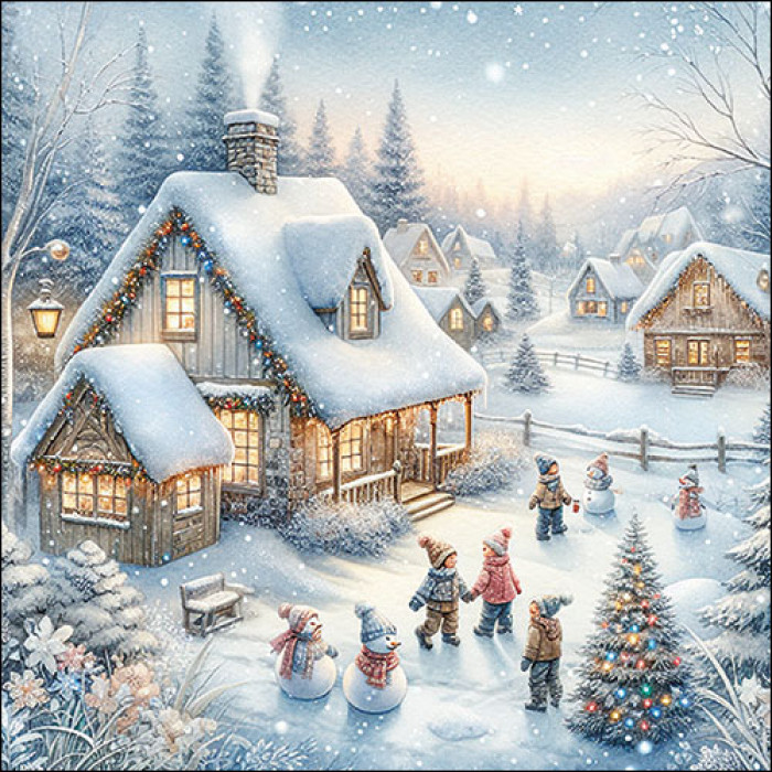 AMBIENTE Ambiente Χριστουγεννιάτικες Χαρτοπετσέτες Πολυτελείας 20Τμχ. Backyard