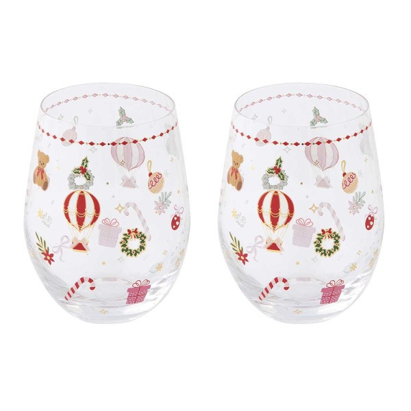 R2S Χριστουγεννιάτικα Ποτήρια Νερού Σετ 2τμχ. Cristmas 