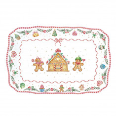 R2S Χριστουγεννιάτικη Πιατέλα Sweet Christmas Gingerbread  House 37cm R2S Χριστουγεννιάτικη Πιατέλα Sweet Christmas Gingerbread  House 37cm