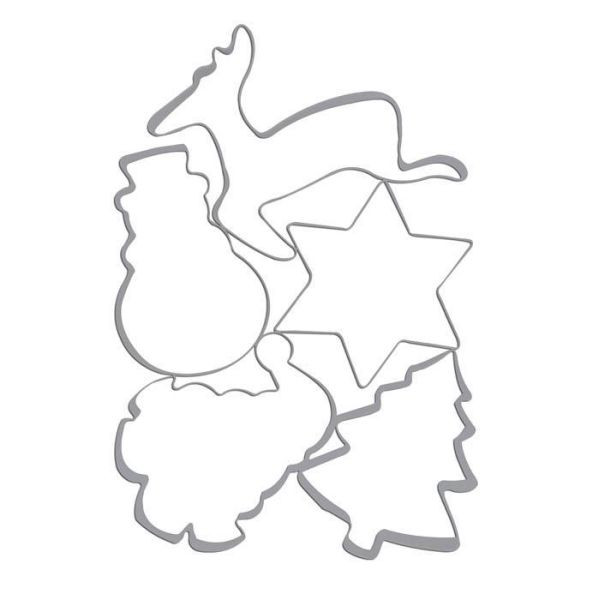 Διακοσμητικά και αξεσουαρ κουζίνας Kouzinika - ΣΗΜΑΝΤΙΚΟ: Σε περίπτωση διαφοράς τιμής από το κατάστημα ισχύει παντα και μόνο η τιμή του καταστήματος Atmosphera Χριστουγεννιάτικα Κουπ πατ Μεταλικά Σετ 5τμχ