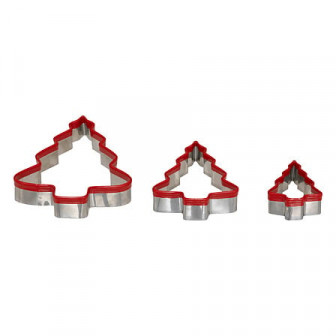 Atmosphera Χριστουγεννιάτικα Κουπ πατ Xmas Tree Μεταλλικά Σετ 3τμχ