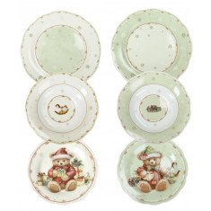 Brandani Χριστουγεννιάτικο Σερβίτσιο Φαγητού Πορσελάνης Coccole