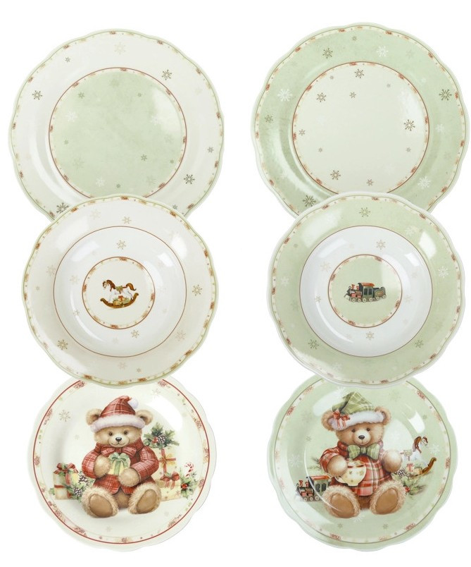 Διακοσμητικά και αξεσουαρ κουζίνας Kouzinika - ΣΗΜΑΝΤΙΚΟ: Σε περίπτωση διαφοράς τιμής από το κατάστημα ισχύει παντα και μόνο η τιμή του καταστήματος Brandani Χριστουγεννιάτικο Σερβίτσιο Φαγητού Πορσελάνης