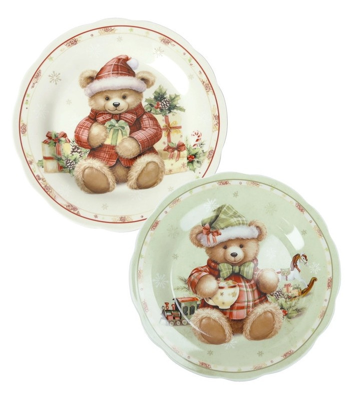 Διακοσμητικά και αξεσουαρ κουζίνας Kouzinika - ΣΗΜΑΝΤΙΚΟ: Σε περίπτωση διαφοράς τιμής από το κατάστημα ισχύει παντα και μόνο η τιμή του καταστήματος Brandani Χριστουγεννιάτικα Πιάτα Γλυκού Πορσελάνης Σετ