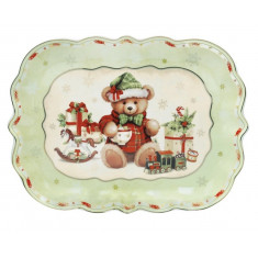 Brandani Χριστουγεννιάτικη Πιατέλα Πορσελάνη Coccole 33cm