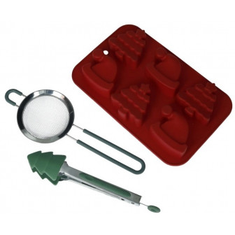 Brandani Χριστουγεννιάτικο Σετ Ζαχαροπλαστικής 3τμχ. Brandani Χριστουγεννιάτικο Σετ Ζαχαροπλαστικής 3τμχ.