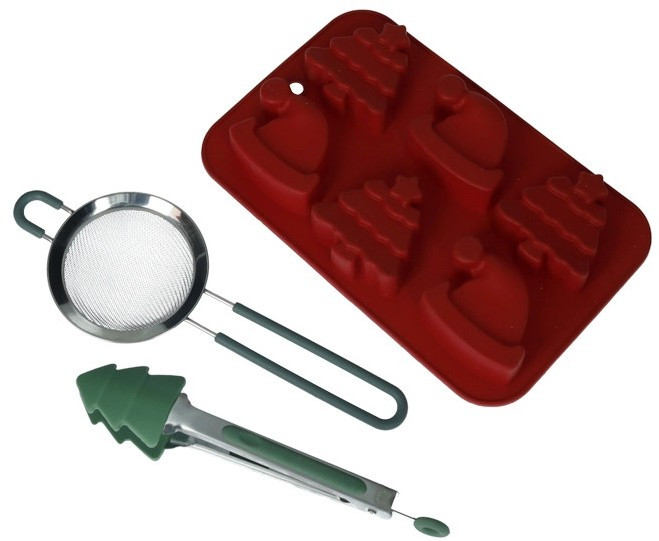 Διακοσμητικά και αξεσουαρ κουζίνας Kouzinika - ΣΗΜΑΝΤΙΚΟ: Σε περίπτωση διαφοράς τιμής από το κατάστημα ισχύει παντα και μόνο η τιμή του καταστήματος Brandani Χριστουγεννιάτικο Σετ Ζαχαροπλαστικής 3τμχ.