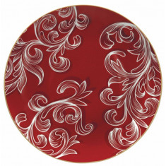 Πιατέλα Χριστουγεννιάτικη Πορσελάνης Royal Red Brandani 30cm