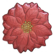 R2S Χριστουγεννιάτικη Γυάλινη Poinsetita Red 31cm R2S Χριστουγεννιάτικη Γυάλινη Poinsetita Red 31cm