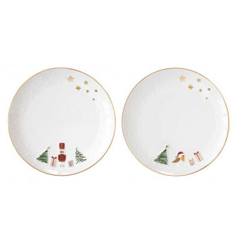 R2S Χριστουγεννιάτικα Πιάτα  Let It Snow  Σετ 2τμχ. 16cm R2S Χριστουγεννιάτικα Πιάτα  Let It Snow  Σετ 2τμχ. 16cm