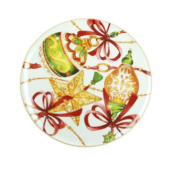 Brandani Χριστουγεννιάτικη Πιατέλα Πορσελάνης Gioco Di Luci