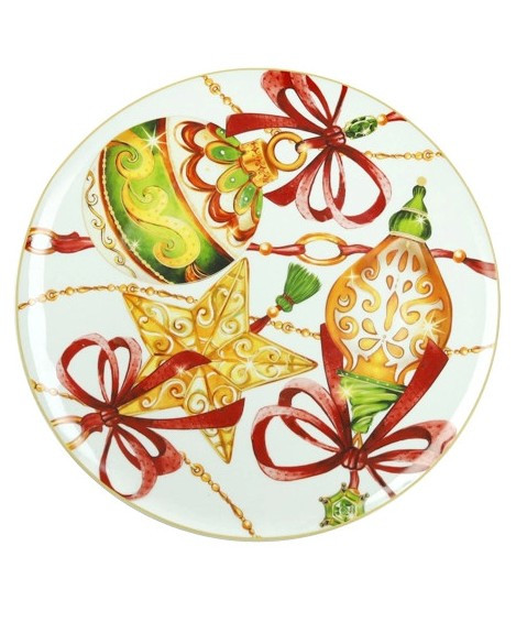 Διακοσμητικά και αξεσουαρ κουζίνας Kouzinika - ΣΗΜΑΝΤΙΚΟ: Σε περίπτωση διαφοράς τιμής από το κατάστημα ισχύει παντα και μόνο η τιμή του καταστήματος Brandani Χριστουγεννιάτικη Πιατέλα Πορσελάνης Gioco Di