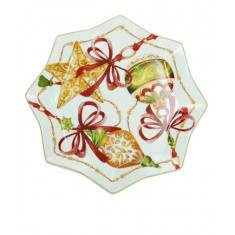 Brandani Χριστουγεννιάτικη Πιατέλα Πορσελάνης Gioco Di Luci