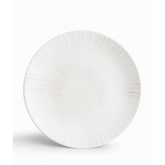 iONIA Πιάτο Φαγητού Σετ 6τμχ. Stoneware Ammos White 27cm