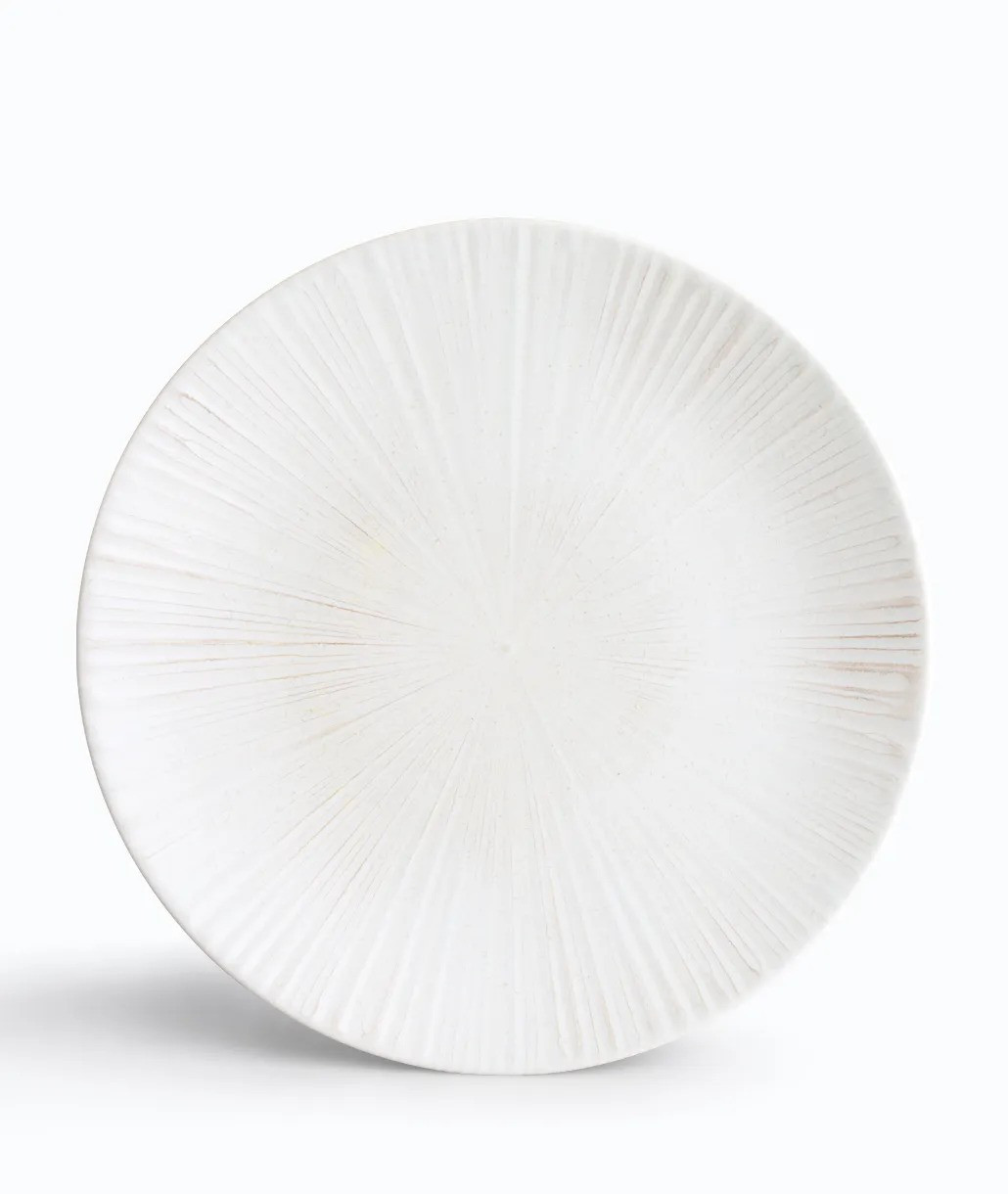 IONIA Πιάτο Φαγητού Σετ 6Τμχ. Stoneware Ammos White 27cm