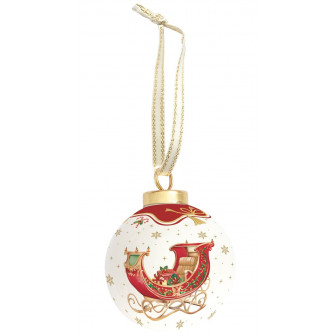 R2S Χριστουγεννιάτικη Μπάλα Πορσελάνης Έλκηθρο 7cm R2S Χριστουγεννιάτικη Μπάλα Πορσελάνης Έλκηθρο 7cm