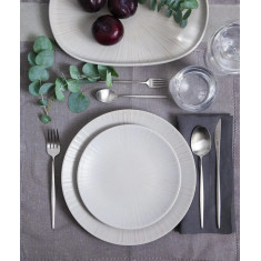 IONIA Σερβίτσιο Φαγητού Σετ 18Τμχ. Stoneware Ammos White
