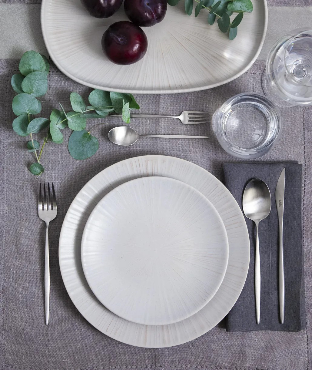 IONIA IONIA Σερβίτσιο Φαγητού Σετ 18Τμχ. Stoneware Ammos White