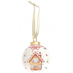 R2S Χριστουγεννιάτικη Μπάλα Πορσελάνης Sweet Christmas Home 7cm