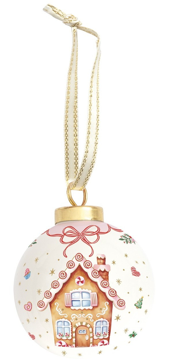 R2S R2S Χριστουγεννιάτικη Μπάλα Πορσελάνης Sweet Christmas Home 7cm