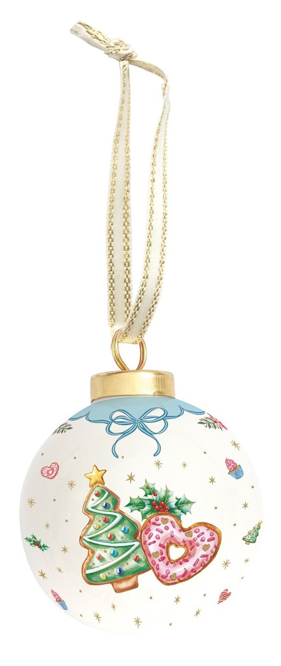 R2S R2S Χριστουγεννιάτικη Μπάλα Πορσελάνης Sweet Christmas Xmas Tree 7cm