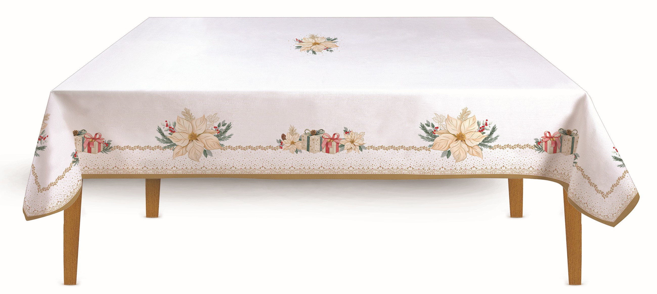 Διακοσμητικά και αξεσουαρ κουζίνας Kouzinika - ΣΗΜΑΝΤΙΚΟ: Σε περίπτωση διαφοράς τιμής από το κατάστημα ισχύει παντα και μόνο η τιμή του καταστήματος R2S Χριστουγεννιάτικο Τραπεζομάντηλο White Elegance 145