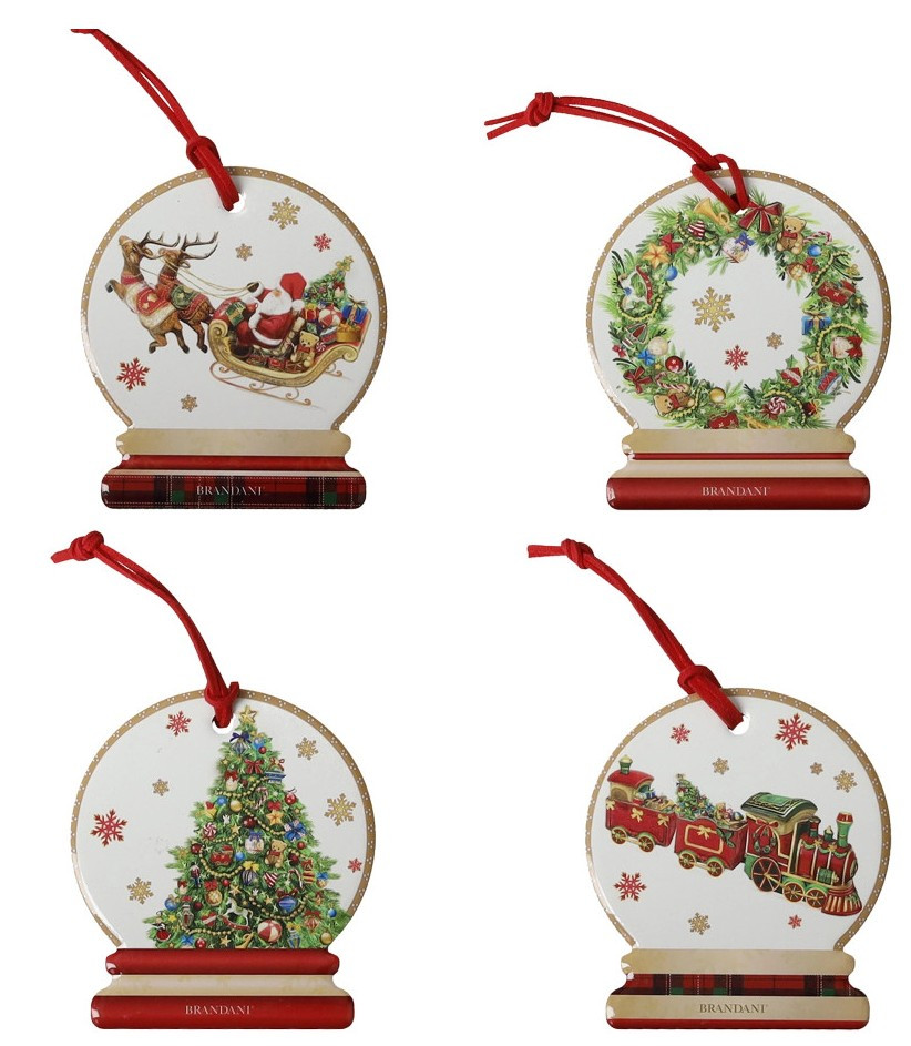 Διακοσμητικά και αξεσουαρ κουζίνας Kouzinika - ΣΗΜΑΝΤΙΚΟ: Σε περίπτωση διαφοράς τιμής από το κατάστημα ισχύει παντα και μόνο η τιμή του καταστήματος Brandani Χριστουγεννιάτικα Σουβέρ Κάλτσα Πορσελάνης Σετ