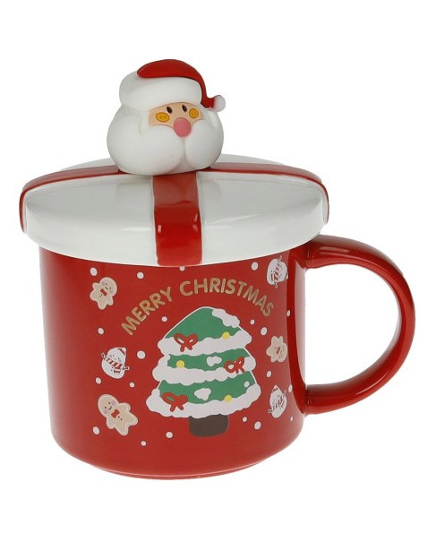 BRANDANI Brandani Χριστουγεννιάτικη Κούπα Πορσελάνης Με Κουταλάκι Σε Συσκευασία Δώρου