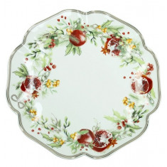 Brandani Χριστουγεννιάτικη Πιατέλα Πορσελάνης Carol 30cm