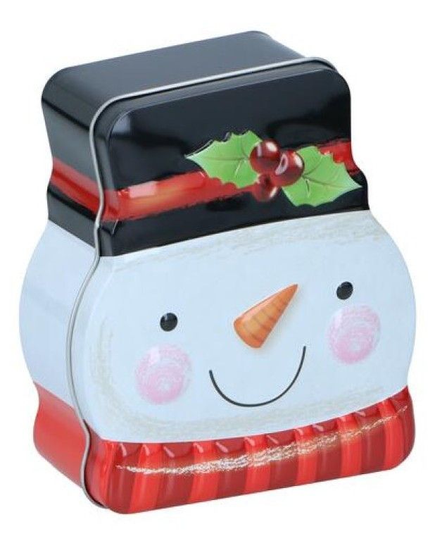 Arti Casa Χριστουγεννιάτικο Μεταλλικό Κουτί Snowman 14cm